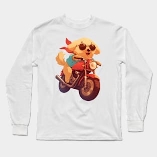 Cool dog riding motorbike Long Sleeve T-Shirt